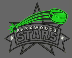 Embroidery applique design parkwoods stars