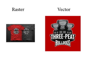 vector design Three peat Bulldogs