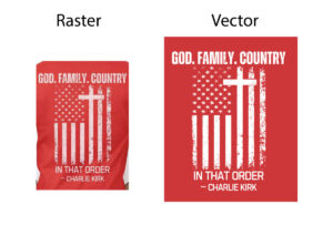 Vector design God Family Country 