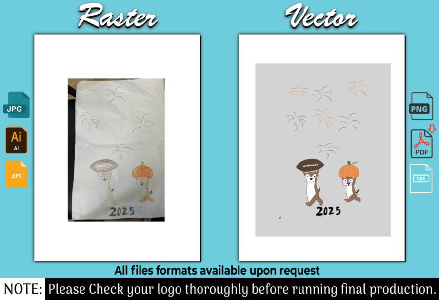 Raster to vector Lisa cartoon