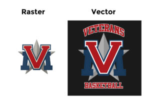 Vector design VMMS logo basketball