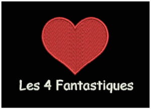 Embroidery design BAT Damien Debaisieux and Heart Les 