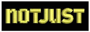 Embroidery designs NJ design and Not Just logo ready 2 Not Just logo 70mm wide