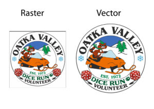 Vector designs Dice run and Oatka Valley ready 2 Raster to vector Dice run