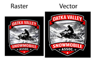 Raster to vector Oatka snow print