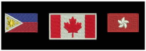 Embroidery design flag